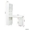 thumbnail image 4 of L-Shaped Corner Computer Desk  for Home Office or Study desk, Study Modern Style Table with Drawers, Bookshelf & Hutch, 2-in-1 L-Shaped Design, Large Working Space,white, 4 of 9