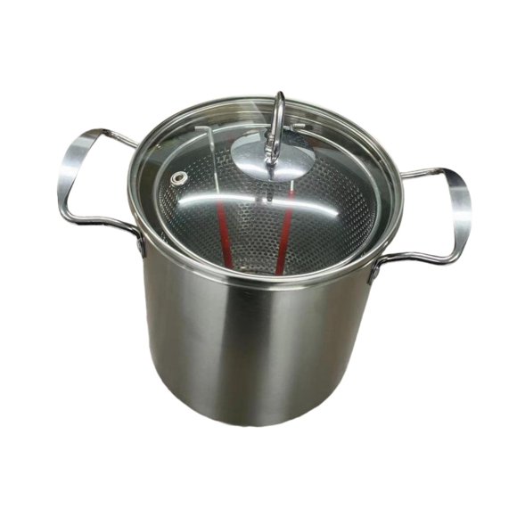Langgg Efficient Heat Distribution Deep Fryer Pot Household Cooking Of Chicken French Fries And Various Dishes Boiling Dried