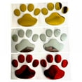 thumbnail image 3 of 3D Chrome Dog Paw Footprint Sticker Decal Auto Car Emblem Decal Decoration (Gold), 3 of 7
