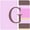 Pink, variant on Carolines Treasures CJ1005-GFC Monogram - Pink Stripes Foam Coasters Initial Letter G- Set Of 4