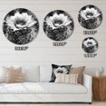 thumbnail image 4 of Designart "Desert Cactus Grey I" Floral Cactus Metal Round Wall Decor, 4 of 5