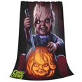 thumbnail image 6 of Lsque Chucky Pattern Fuzzy Fleece Throw Blanket Extra Large,Super Soft,Fluffy and Warm Blankets for Couch,Bed,All Season Use (40"x30"), 6 of 7