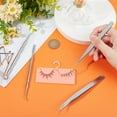 thumbnail image 2 of 2Pcs 2 Style 410 Stainless Steel Eyelash Separator Tool for Curling Extensions Precision Lash Comb with 2Pcs Iron Eyelash Tweezers DIY, 2 of 6