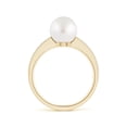 thumbnail image 2 of ANGARA South Sea Cultured Pearl Reverse Tapered Shank Ring in 14K Yellow Gold for Women | June Birthstone, Birthday, Anniversary, Jewelry Gift for Women | Pearl Ring, 2 of 9