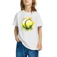 thumbnail image 4 of Odeerbi Kids Boys Girls Halloween T-shirt Kids Kids Halloween Print Shirt Fashion Cute Round Neck Short Sleeve Cotton Top Kids Clothes White, 4 of 5