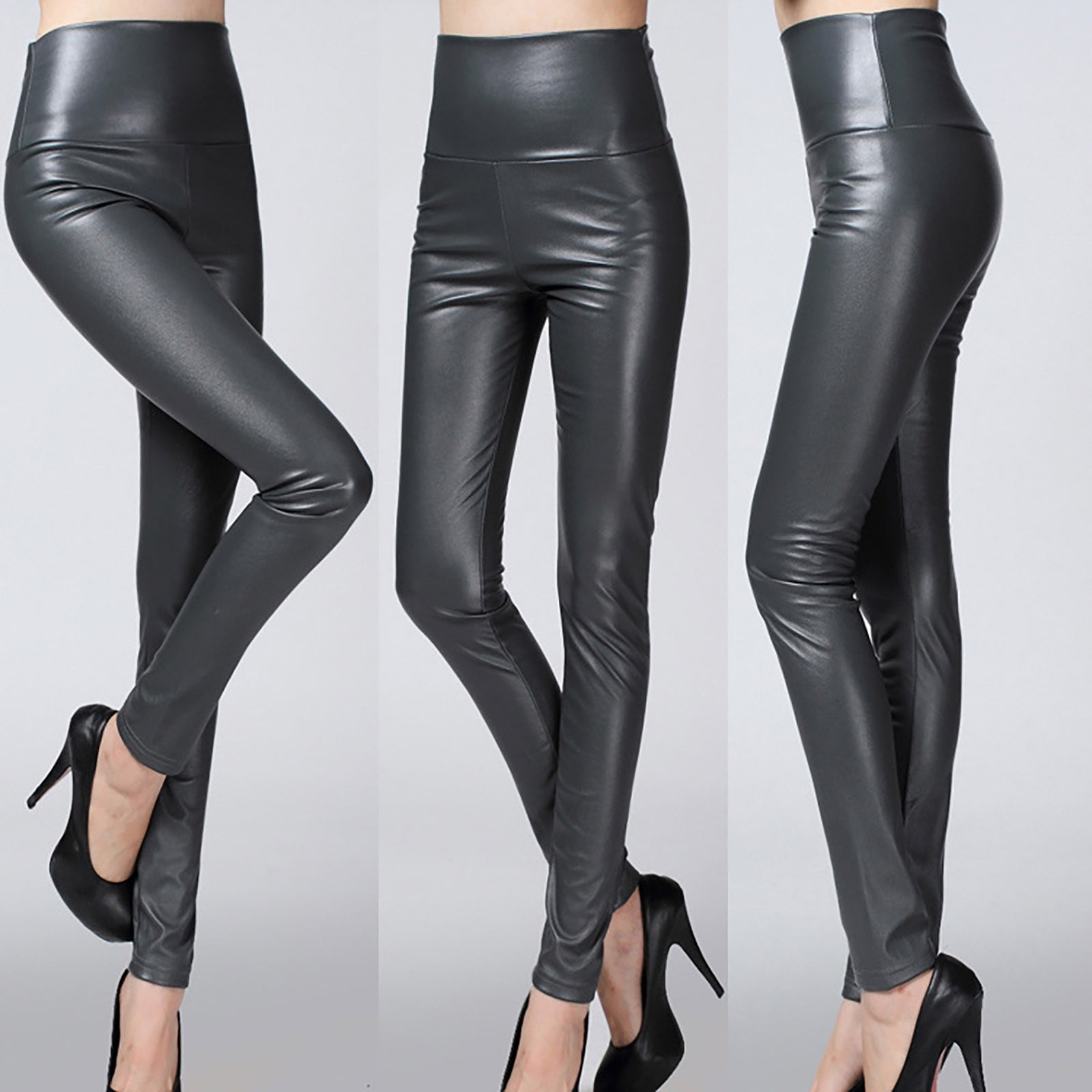 iHPH7 Leather Leggings Faux Leather Leggings for Women Yoga Leggings for Women Yoga Pants Women Leather Outfits for Women High Waisted Leggings for Women High Waisted Leather Leggings Black XXL