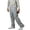 Lt Gray, variant on Men's Cargo Zipper Pocket Sweatpants Adjustable Leg Open