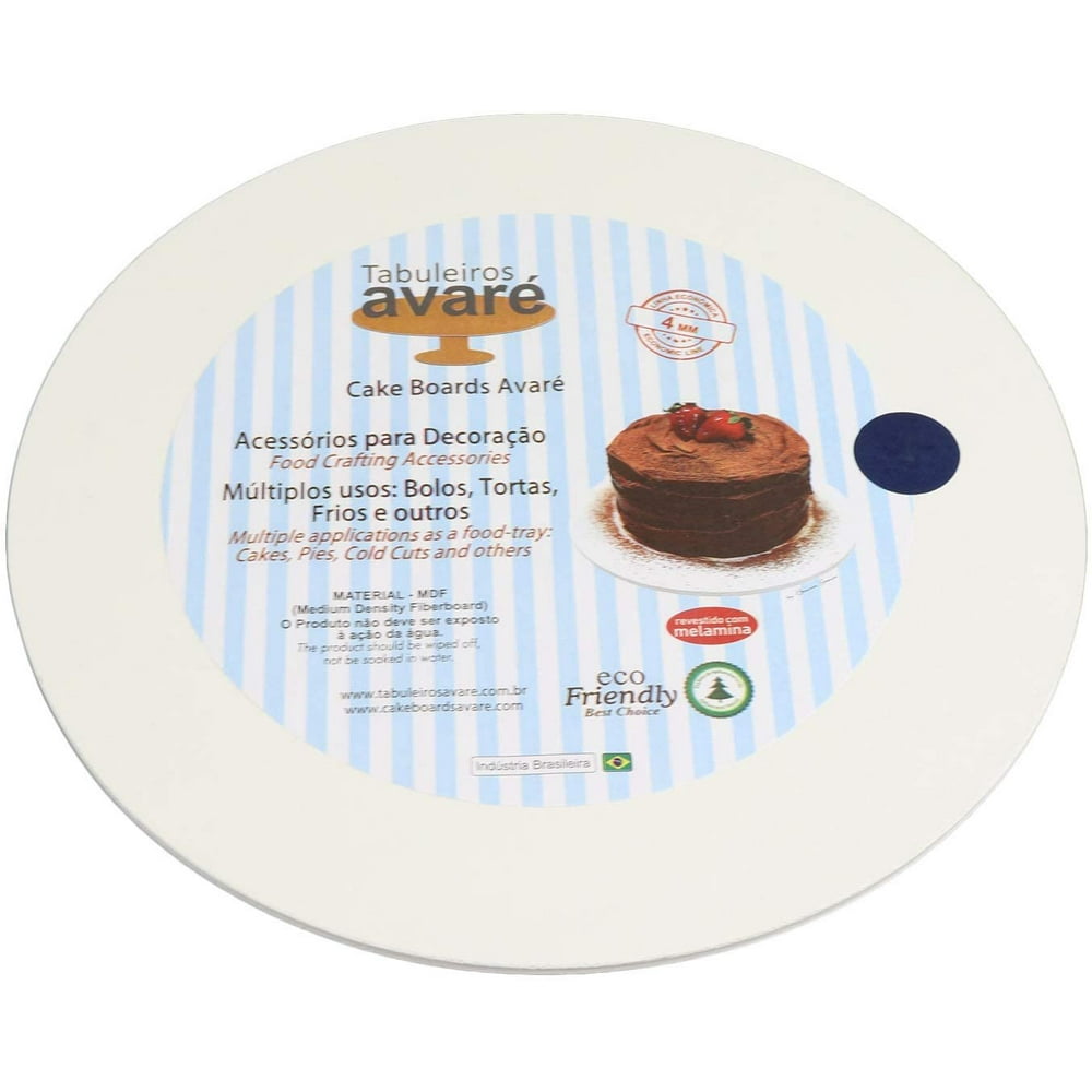 Cake Boards Avare Display Cake Board Footed Round 1/8 Inch Thick, Inch