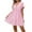 Pink, variant on Kilaqueen Holiday Dresses for Women V Neck Short Sleeve Plaid Dress Flowy Cute Going Out Vacation Outfits Dresses