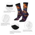 thumbnail image 4 of Balery Dreamy Jester Under Stars Calcetas Largas con Estampado para Hombre y Mujer – Suaves y Transpirables, Talla Única (US 5-11), 4 of 6