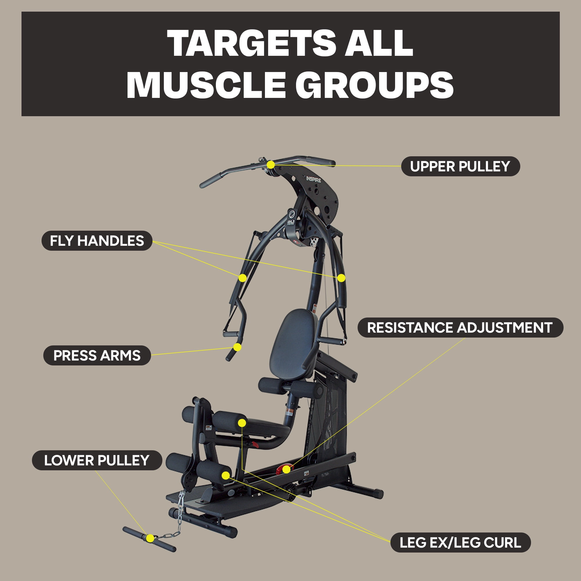 Inspire Fitness BL1 Body Lift Home Gym Complete Exercise Equipment for Full Body Strength Training Walmart