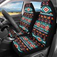 thumbnail image 2 of XYZCANDO Car Seat Covers Anti-Scratch Front Seat Cover Front Seat Covers for Cars Thin Easy Clean Auto Van, Southwestern Style Running Horse Geometric Pattern, 2 of 10