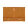 thumbnail image 2 of AFI Alara Queen Solid Wood Murphy Bed Chest with Drawer and Charger, Light Toffee, 2 of 8