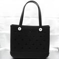 thumbnail image 3 of Bolsa de playa Boggs Extra grande, cesta de playa EVA de viaje de verano, bolso de mano para Picnic para mujer, bolso de hombro lavable impermeable con agujeros, 3 of 5