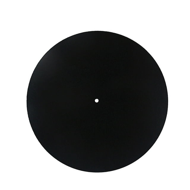 1L102 Plato giratorio Mat Audiophile Pad Antiestático LP Reproductores de discos de vinilo LP Antivibración Alfombrilla de lana Diámetro 295 mm (Negro)