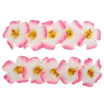 10pcs Hawaiian Flower Vivid Artificial Tropical Flowers and Hibiscus for Summer Hawaiian Luau Tabletop Arrangements Creative DIY Projects