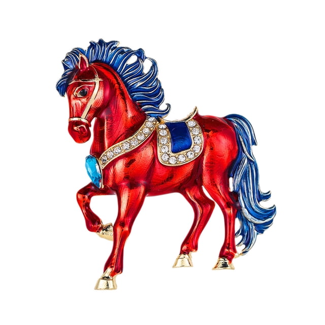 Visland Broche Épingle Strass Incrustés Design Cheval Épingles Chandails Chapeaux Sacs Col Broche Accessoire