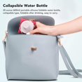 thumbnail image 4 of 600ml Collapsible Water Bottle Food Grade Silicone Leakage Proof Lightweight Travel Water Bottle for Gym Camping Sports Pink, 4 of 5