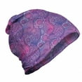 thumbnail image 1 of Paisley Unisex Beanie, Doodle Purplish Paisley Motif, Hiking Outdoors, Multicolor, by Ambesonne, 1 of 1