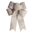 thumbnail image 6 of HOMYL 4xChristmas Bows for Wreath Charm Large Christmas Bow for Wedding Home Outdoor Snowflake, 6 of 8