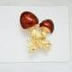 thumbnail image 3 of Pernos de Broche de Seta de Aleación Ambiental de Rojo de Moda para Mujer Sunnimix Broche de hongo rojo oscuro, 3 of 8
