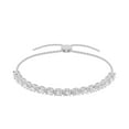 thumbnail image 4 of Unique Moments 2 carat Lab Grown Oval Cut Diamond Tennis Bolo Bracelet for Women 14K White Gold, 4 of 4