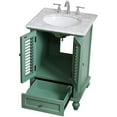 thumbnail image 5 of Elegant Decor Rhodes 24" Single Marble Top Bathroom Vanity in Vintage Mint, 5 of 16