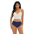 thumbnail image 4 of DARING DIVA Women's Comfortable Briefs Lace Mid-Waisted Underwear Panties Blue L, 4 of 6
