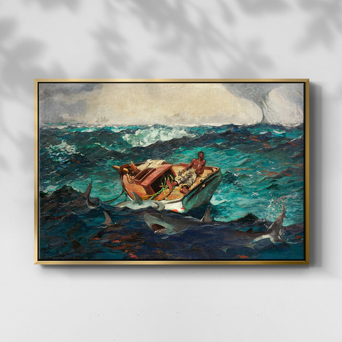 Vintage Landscape-CXXVIII By Wexford Home Framed in Gold Wood Gallery Wrapped Canvas 17 in. x 25 in.