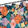 thumbnail image 3 of Pioneer Flower Floral Print Pattern Shower Curtain 72"x72" ,Bathroom Decorative Shower Curtains Set with 12 Hooks,Modern Waterproof Washable Shower Curtain, 3 of 6