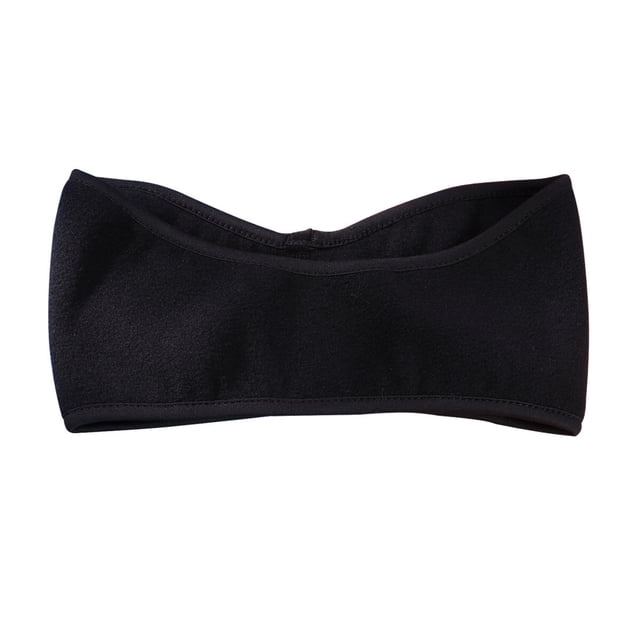 Calentador de orejas unisex para hombre y mujer, diadema de invierno de forro polar térmico, orejeras de esquí, banda elástica de licra, accesorios para el cabello (negro)