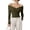 Army Green -BK63, variant on Womens Fall Long Sleeve Wrap Off Shoulder Y2K Going Out Tops Slim Fit, Cute Tops, Fashion Trendy Clothes Beige L