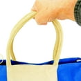 thumbnail image 3 of Sweda Palm Beach Tote Bag, Jute with Cotton Piping and Handles, Large - Blue, 3 of 11