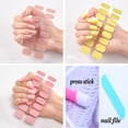 thumbnail image 4 of JELLOO Nail Polish Stickers for Women, 15 Sheets Full Wraps Solid Color Nail Polish Strips Adhesive Nail Art Polish Stickers Strips for Manicure, 4 of 7