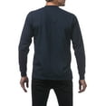 thumbnail image 2 of 3 Pack Pro Club Men's Heavyweight Cotton Long Sleeve Crew Neck T-Shirt - Navy - Small, 2 of 4