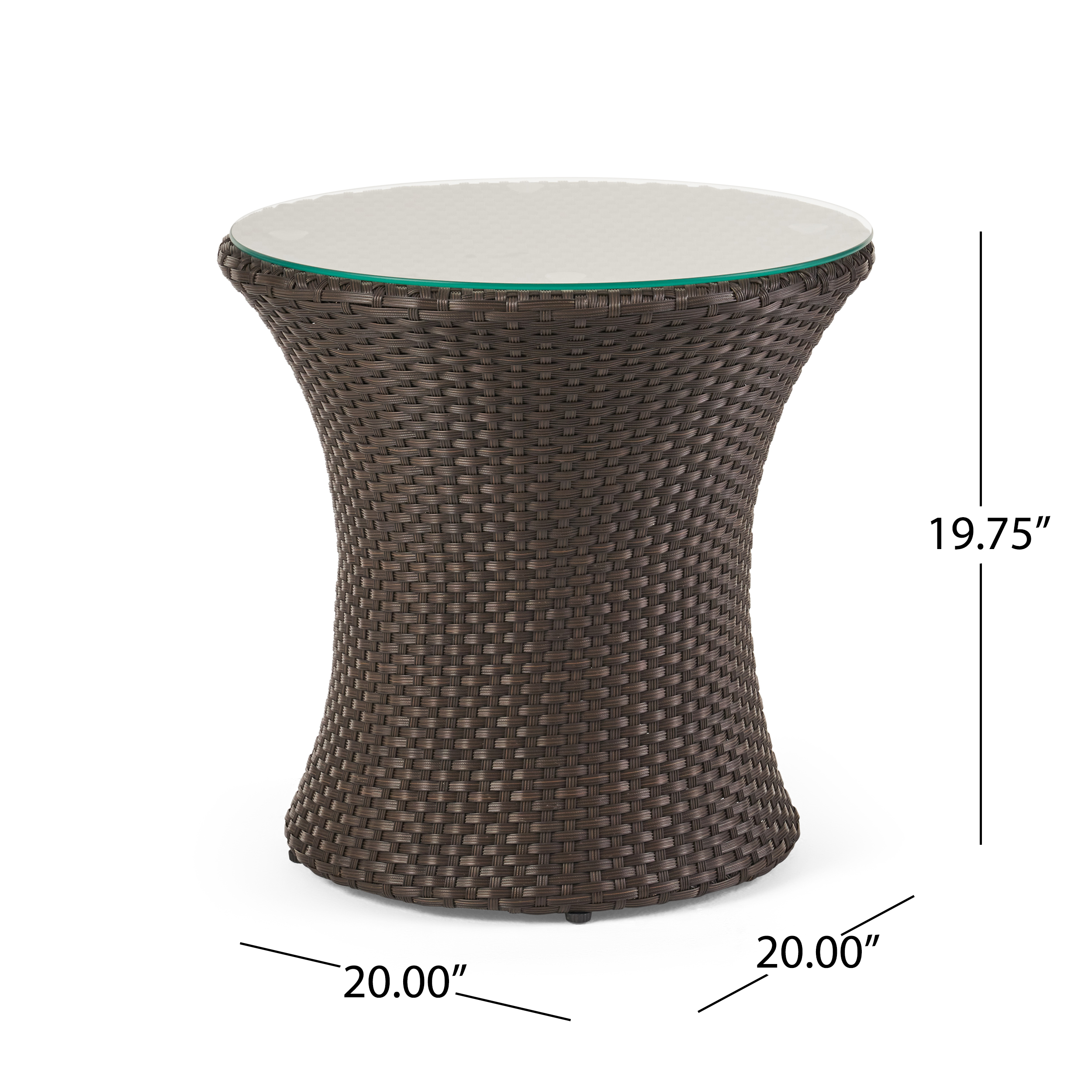 Christensen 3 Piece Outdoor Wicker Chat Set with Cushions, Brown and Beige