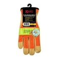 thumbnail image 2 of Kinco 909-L Men's Unlined Grain Pigskin Mesh Back Gloves, Safety, Orange (Size: Large), 2 of 3