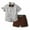 Coffee, variant on piuwrlz Shirt and Shorts Set for Baby Boys Girls Shirt Summer Children's Set Brown Size 3-4 Years