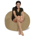 thumbnail image 2 of Chill Sack Bean Bag Chair, Memory Foam Lounger with Micorsuede Cover, Kids, 3 ft, Camel, 2 of 3