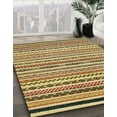 thumbnail image 3 of Ahgly Company Machine Washable Indoor Square Abstract Chrome Gold Yellow Area Rugs, 5' Square, 3 of 7