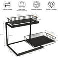 thumbnail image 2 of HBlife Under Sink Organizer, Pull-Out Cabinet Organizer 2 Tier Slide Out Sink Cabinet Storage Shelves, Under Sink Cabinet Organizer Storage for Kitchen Bathroom, Black, 2 Pack, 2 of 9