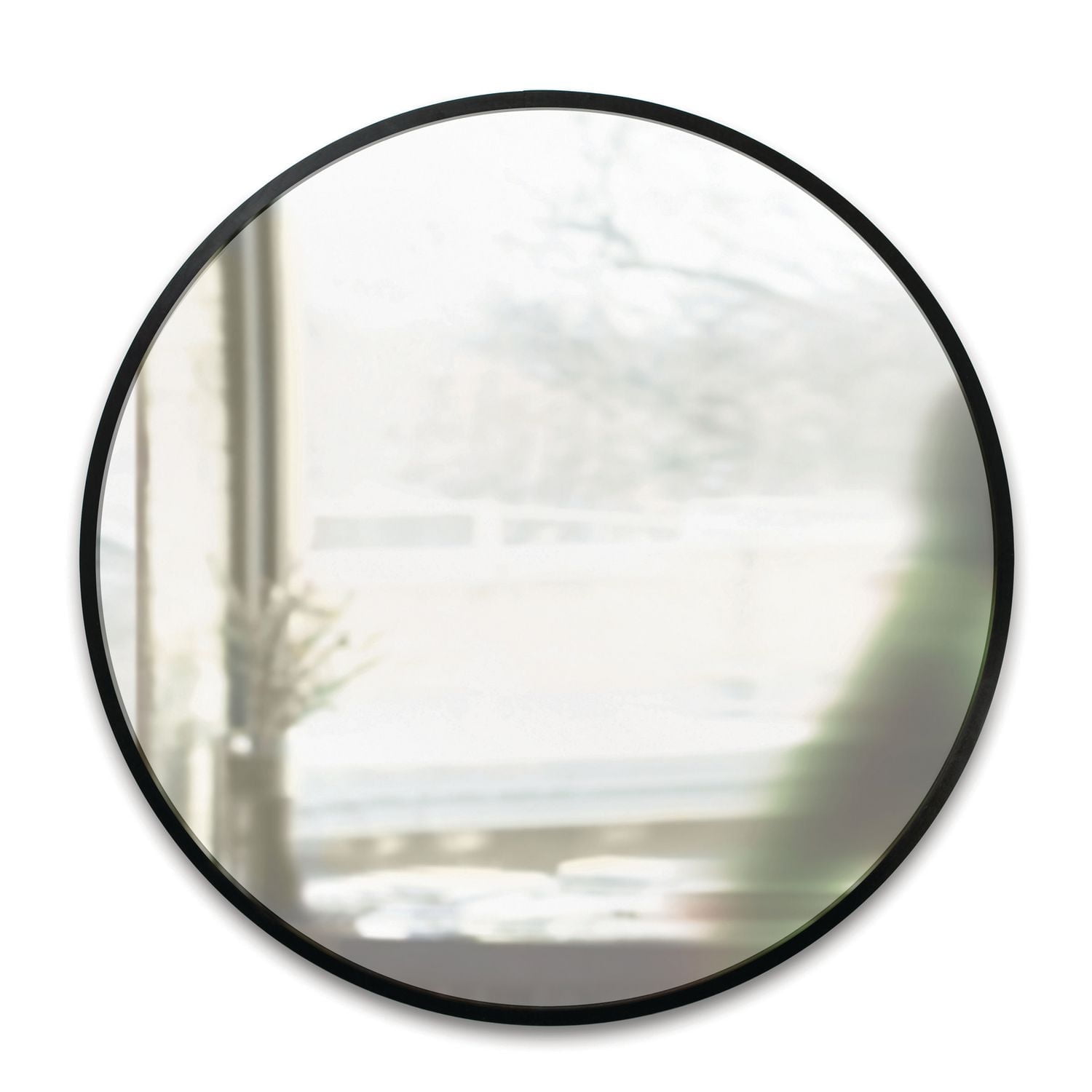 Umbra Hub Decorative Round Wall Mirror,Black