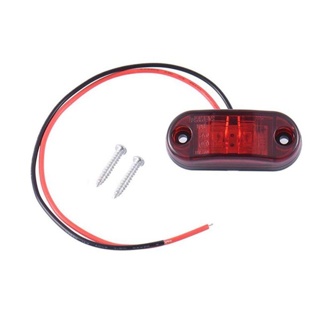 Luz De Freno Trasera Roja De 2 Leds Para Marcador Lateral Para Coche, Camión, Remolque, Camión, Autobús, Furgoneta, Luz De Señal De Recogida Sweethay VI002687-00