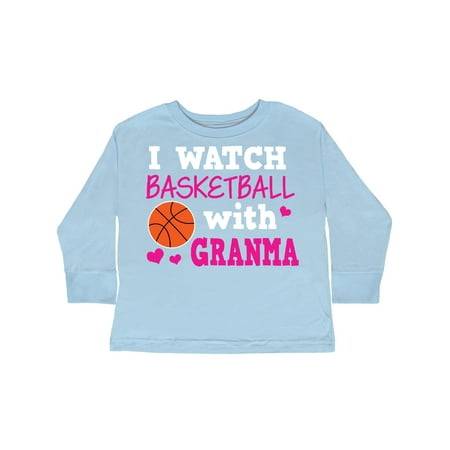 

Inktastic I Watch Basketball with Granma Gift Toddler Toddler Girl Long Sleeve T-Shirt
