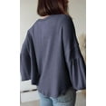 thumbnail image 4 of FreshPretty Women's Ribbed Long Sleeve Tops Summer Spring Pullover Knit Casual V Neck Blouses Trendy Loose Fit Tunic Top, 4 of 7