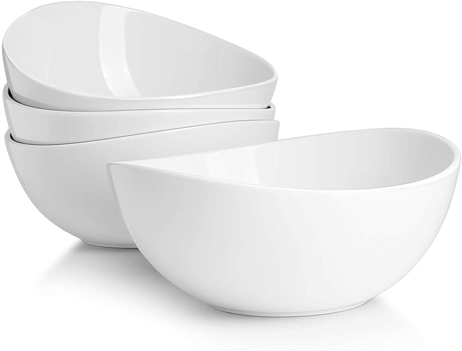 Sweese 104 401 Porcelain Bowls 42 Ounce For Salad Fruits And Popcorn Set Of 4 White Walmart Com Walmart Com