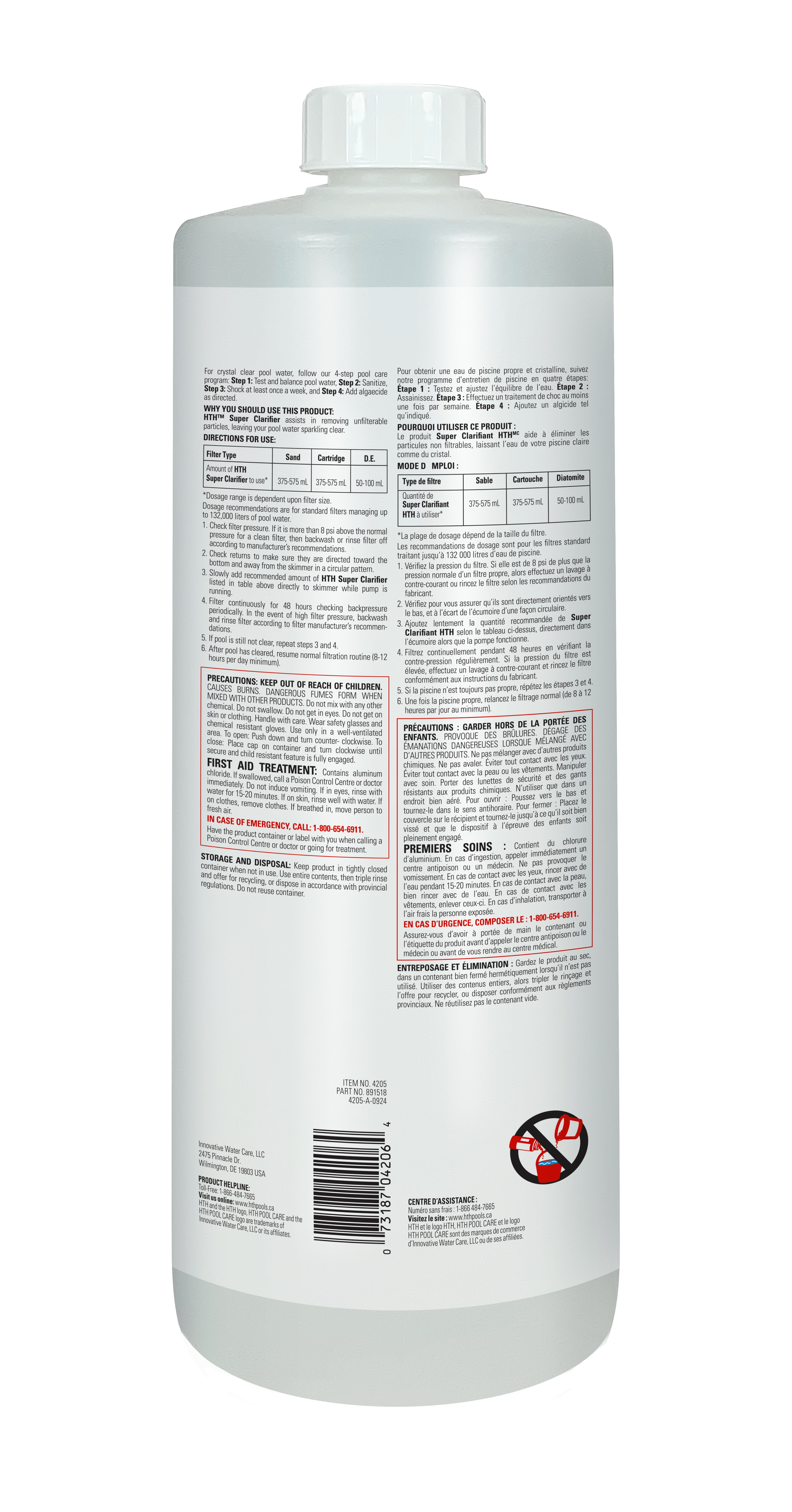 hth clarificateur, 1 l