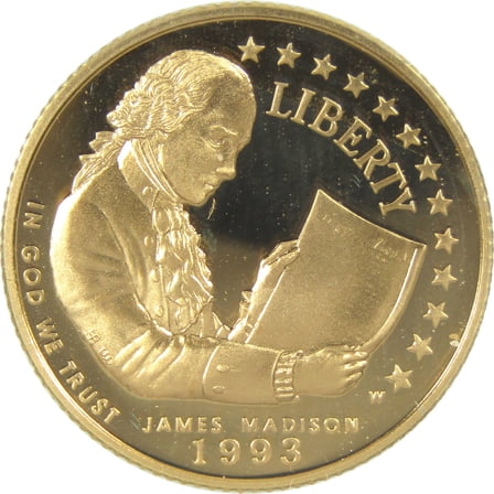Bill of Rights Commemorative 1993 W Choice Proof Gold $5 Coin