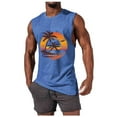 thumbnail image 2 of Njagoc3 Mens Sleeveless Sunset Graphic Tank, Muscle - Cut Armholes, Summer Beach & Outdoor Casual Vest, 2 of 6