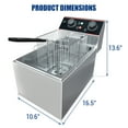 thumbnail image 2 of Friteuse Commerciale en Acier Inoxydable avec Panier et Réservoir, Friteuse Électrique de Comptoir pour Maison, Restaurant, Cuisine, 6 L 8 L 11 L Options Simple Double, 2 of 6